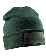 Recycled double knit printers beanie — Bottle Green
