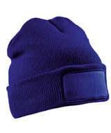 Recycled double knit printers beanie — Royal