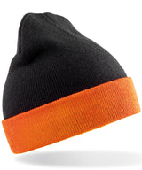 Recycled compass beanie — Black/Orange