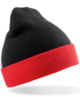 Recycled compass beanie — Black/Red