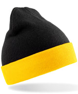 Recycled compass beanie — Black/Yellow