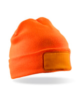 Recycled ThinsulateTM printers beanie — Fluorescent Orange
