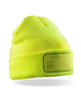 Recycled ThinsulateTM printers beanie — Fluorescent Yellow