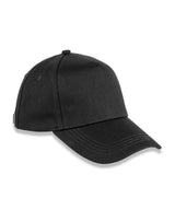 5-panel organic cotton cap — Black