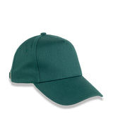 5-panel organic cotton cap — Bottle Green