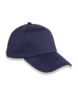 5-panel organic cotton cap — Navy