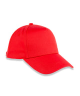 5-panel organic cotton cap — Red