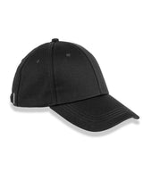 6-panel organic cotton cap — Black