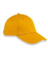 6-panel organic cotton cap — Mustard