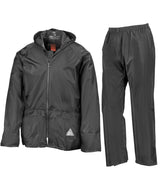 Waterproof jacket and trouser set — Black