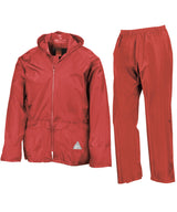 Waterproof jacket and trouser set — Red