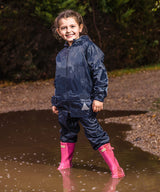 Junior waterproof jacket and trouser set — lifestyle
