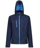 Venturer 3-layer hooded softshell jacket — Navy/French Blue