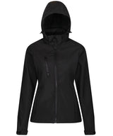 Women's venturer 3-layer hooded softshell jacket — Black