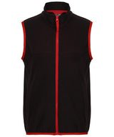 Kids microfleece bodywarmer — Black/Classic Red