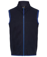 Kids microfleece bodywarmer — Navy/New Royal