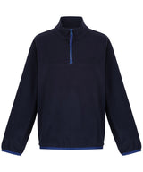 Kids half-zip microfleece — Navy/New Royal