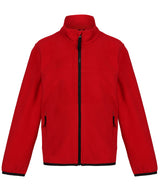Kids full-zip microfleece — Classic Red/Black