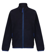 Kids full-zip microfleece — Navy/New Royal
