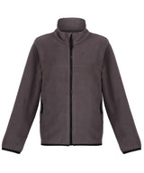 Kids full-zip microfleece — Seal Grey/Black