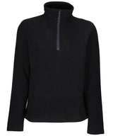 Honestly made recycled half zip fleece — Black