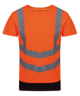 Pro hi-vis short sleeve t-shirt — Orange/Navy