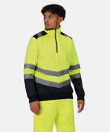 Pro hi-vis ¼-zip sweatshirt — lifestyle