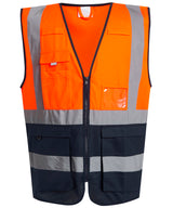 Pro hi-vis executive vest — Orange/Navy