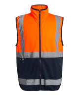 Pro hi-vis full-zip gilet — Orange/Navy