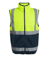 Pro hi-vis full-zip gilet — Yellow/Navy