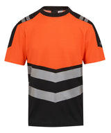Hi-Vis X-Pro T-shirt (Class 1) — Black/Orange