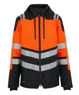 Hi-Vis X-Pro Waterproof shell jacket (Class 2) — Black/Orange
