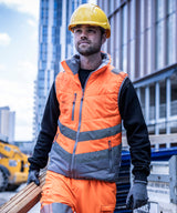 Hi-vis two-tone thermal bodywarmer — lifestyle