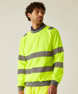 Hi-vis Pro contrast crew neck sweatshirt — lifestyle