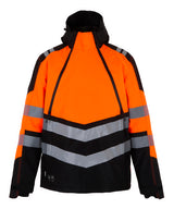 Hi-vis X-Pro waterproof overhead jacket — Black/Orange
