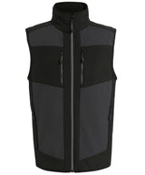 E-Volve unisex 2-layer softshell bodywarmer — Ash/Black