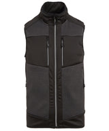 E-Volve unisex knit-effect stretch bodywarmer — Ash/Black