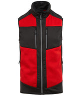 E-Volve unisex knit-effect stretch bodywarmer — Classic Red/Black