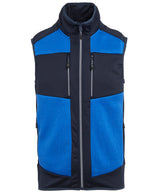E-Volve unisex knit-effect stretch bodywarmer — Strong Blue/Navy