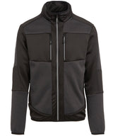 E-Volve unisex knit-effect stretch mid-layer — Ash/Black