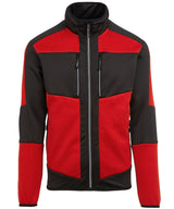 E-Volve unisex knit-effect stretch mid-layer — Classic Red/Black