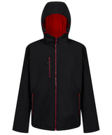 Navigate 2-layer hooded softshell jacket — Black/Classic Red