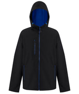Navigate 2-layer hooded softshell jacket — Black/New Royal