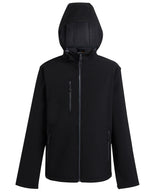 Navigate 2-layer hooded softshell jacket — Black/Seal