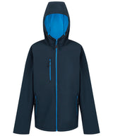 Navigate 2-layer hooded softshell jacket — Navy/French Blue