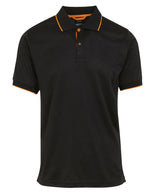 Navigate short sleeve polo — Black/Orange Pop
