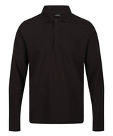 Pro 65/35 long sleeve polo — Black