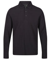 Pro 65/35 long sleeve polo — Seal Grey
