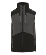 4-Tex stretch 3-layer softshell bodywarmer — Slate Grey/Black
