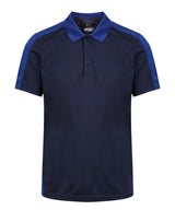 Contrast wicking polo — Navy/New Royal